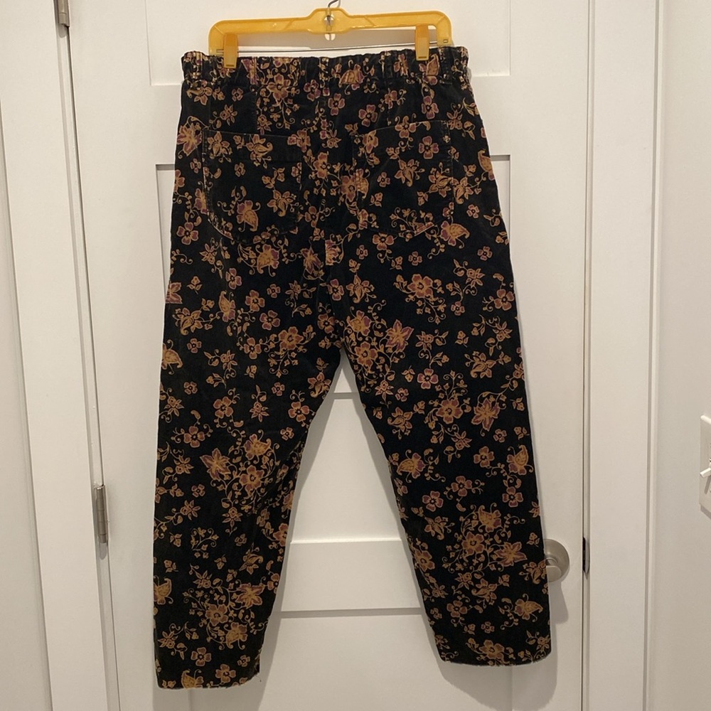 Free People City Slouch Floral Boho Corduroy, Size M - Picture 7 of 8